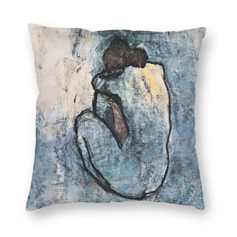 Sarung Bantal Biru Nude Oleh Pablo Picasso Terkenal Oni Lukisan Lantai Sarung Bantal untuk Ruang Tamu Mode Sarung Bantal Dekorasi