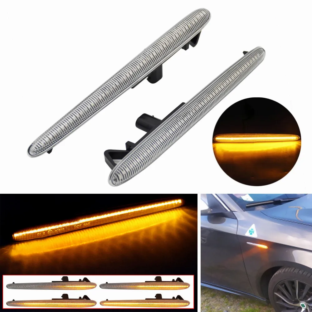 Clignotant dynamique à LED pour Romeo Giulietta Veloce Ti Sprint, marqueur latéral, flèche, lumière fluide, convient pour adieu, 2010-2021, 1 paire
