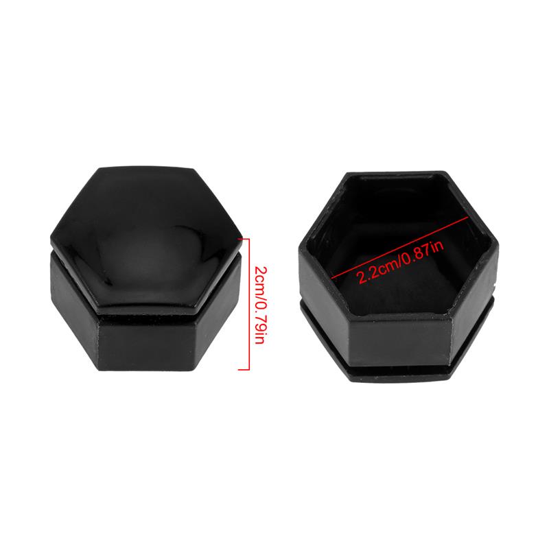 22 mm 20 Stück Auto-Radmutterkappen, Schutzabdeckungen, Kappen, rostfrei, Auto-Naben-Schraubenabdeckung, Auto-Reifen-Mutter, Bolzen, Außendekoration