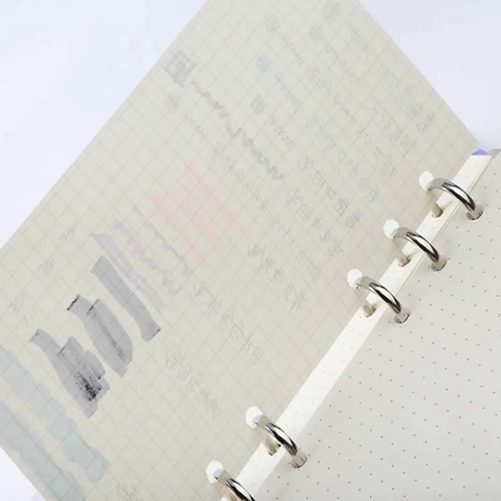 Chất Lượng Cao Nhẫn Chất Kết Dính Xách Tay A5 Cá Nhân A6 A7 Lắp Nạp Lại 6 Lỗ Rời Lá Xoắn Ốc Nhật Ký Người Lập Kế Hoạch Nhân Bên Trong giấy 100G