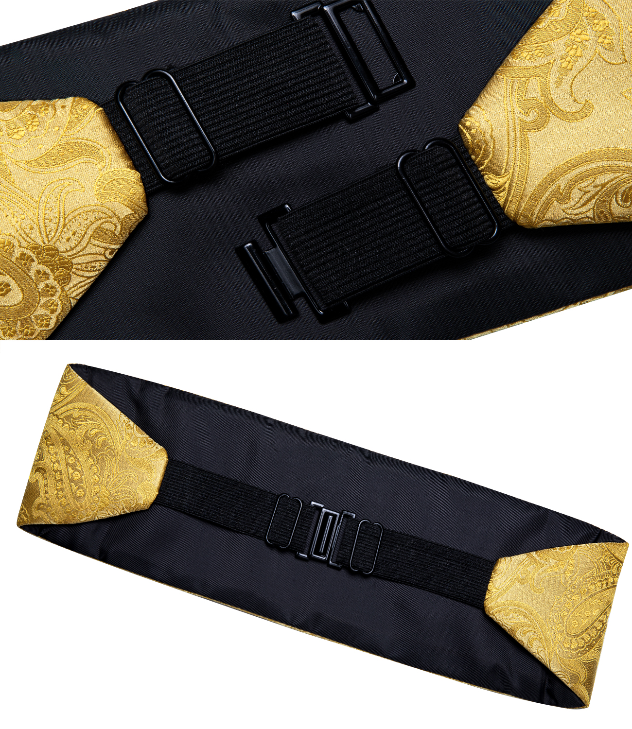 Esmoquin de seda amarillo para hombre, conjunto de cadena, broche, banda para la cintura, DiBanGu