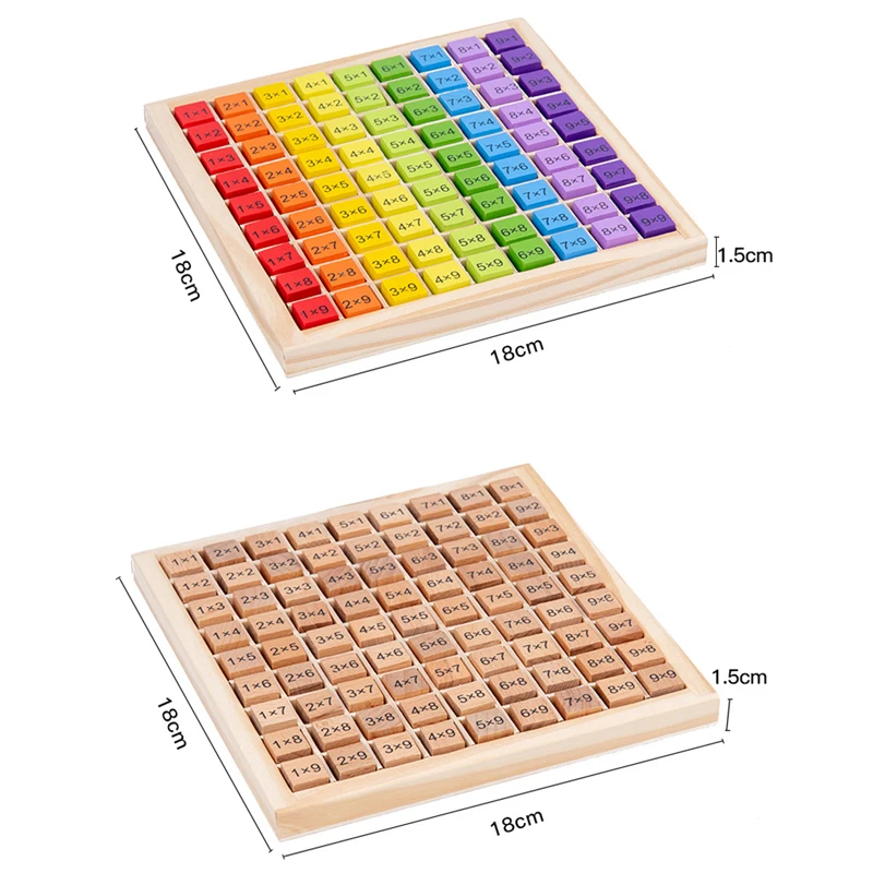 Montessori aprendizagem brinquedos educativos 99 tabela de multiplicação matemática aritmética auxiliares de ensino pré-escolar brinquedos de madeira para crianças