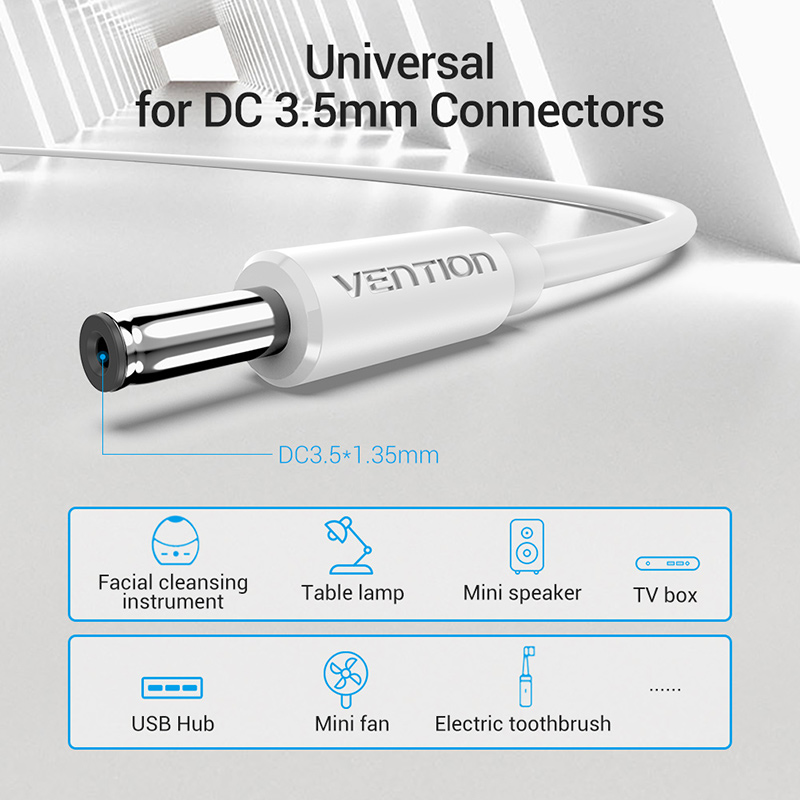 Vention USB vers DC 3.5mm câble d'alimentation USB A à 3.5 Jack connecteur 5V adaptateur d'alimentation pour ventilateurs USB HUB DC 5.5mm câble de chargement