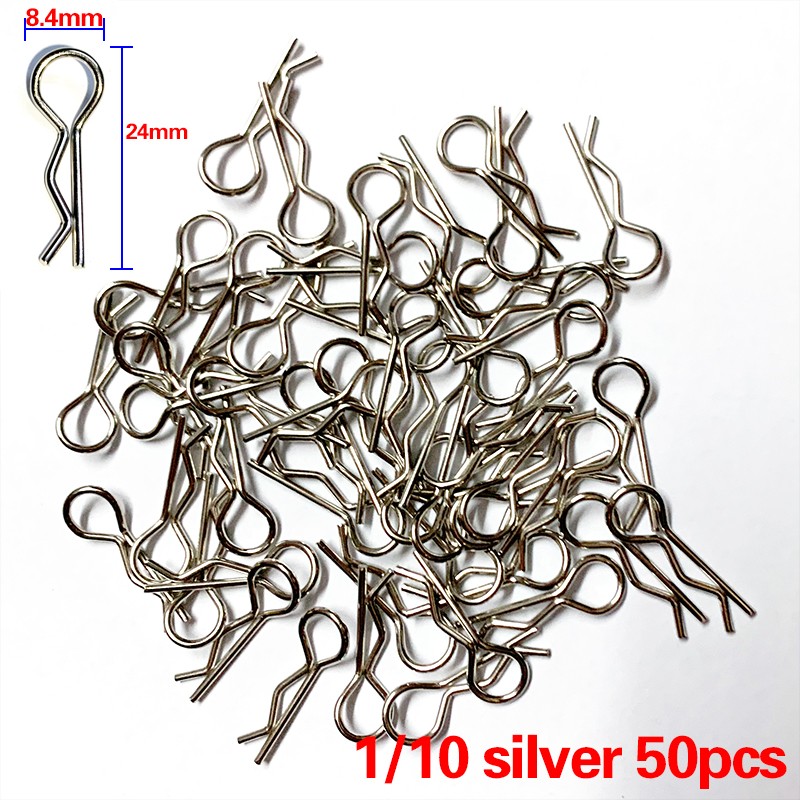 50pcs Rc รถอะไหล่ 1/5 1/6 1/7 1/8 1/8 1/12 1/16 Rc Cars Shell Body คลิป Pins Housing Latch R หัวเข็มขัดคงที่สําหรับ Trx-4 Scx10 Hsp