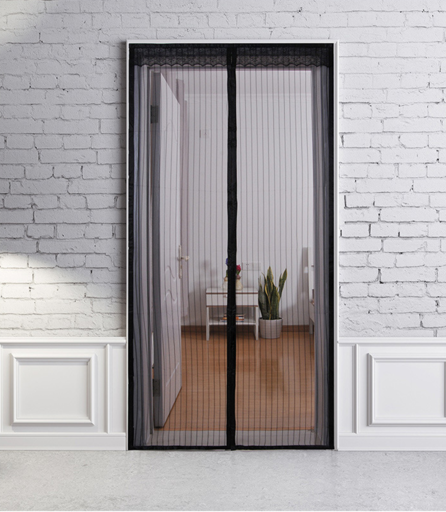 Cortina de puerta con pantalla magnética, mosquitera antimosquitos, red de protección contra mosquitos, resorte magnético para puertas y ventanas, 2021