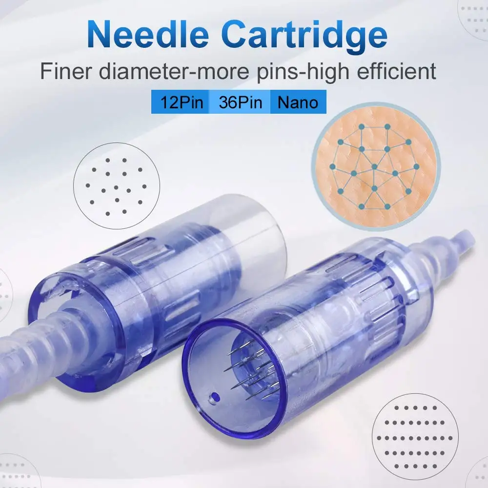 10 Chiếc 20 Chiếc 50 Chiếc Kim Hộp 12/24/36/42 Chân Cho Chuyên Nghiệp Microneedling Derma Bút A6 dụng Cụ Chăm Sóc Da