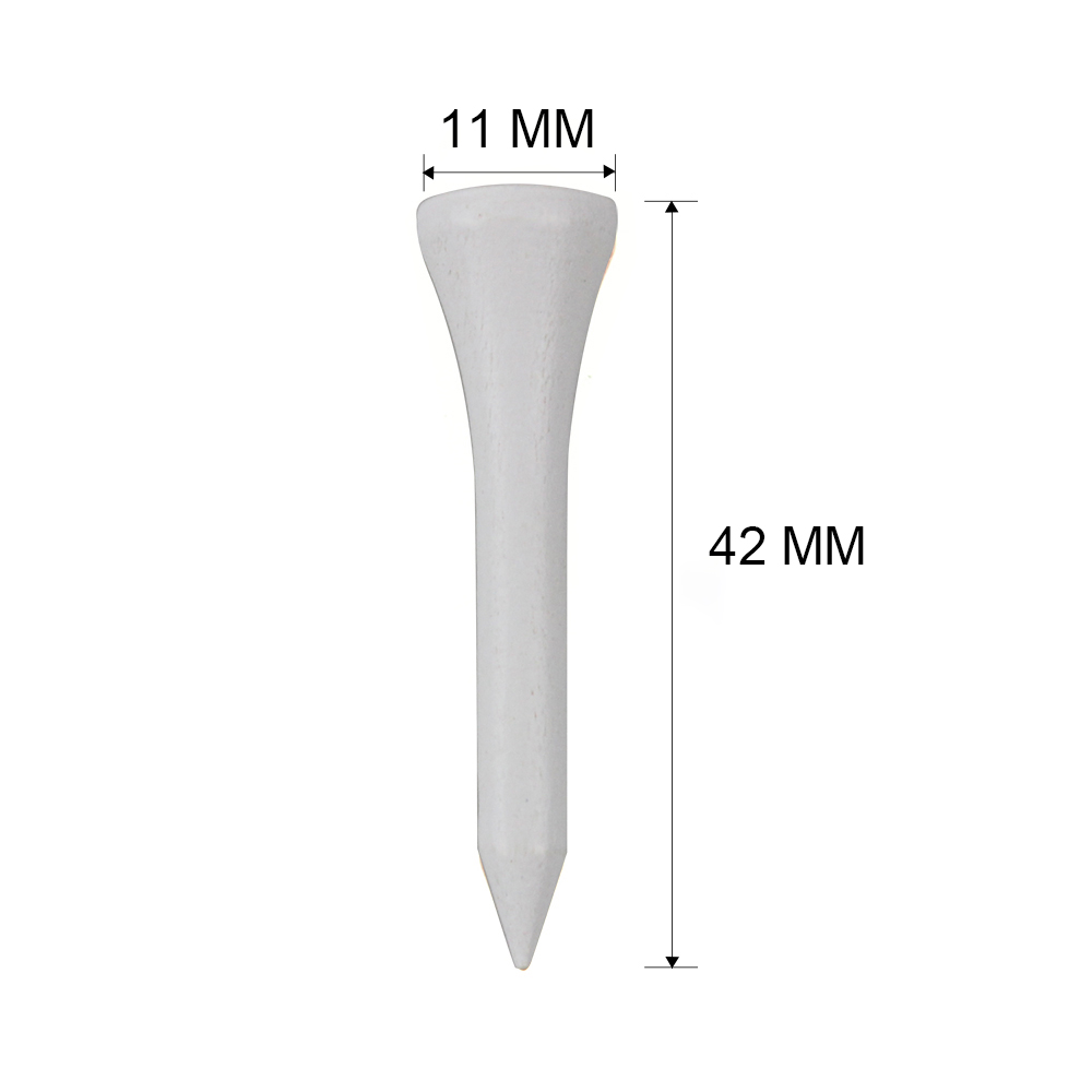 100 piezas 42mm color Tees de golf madera accesorios