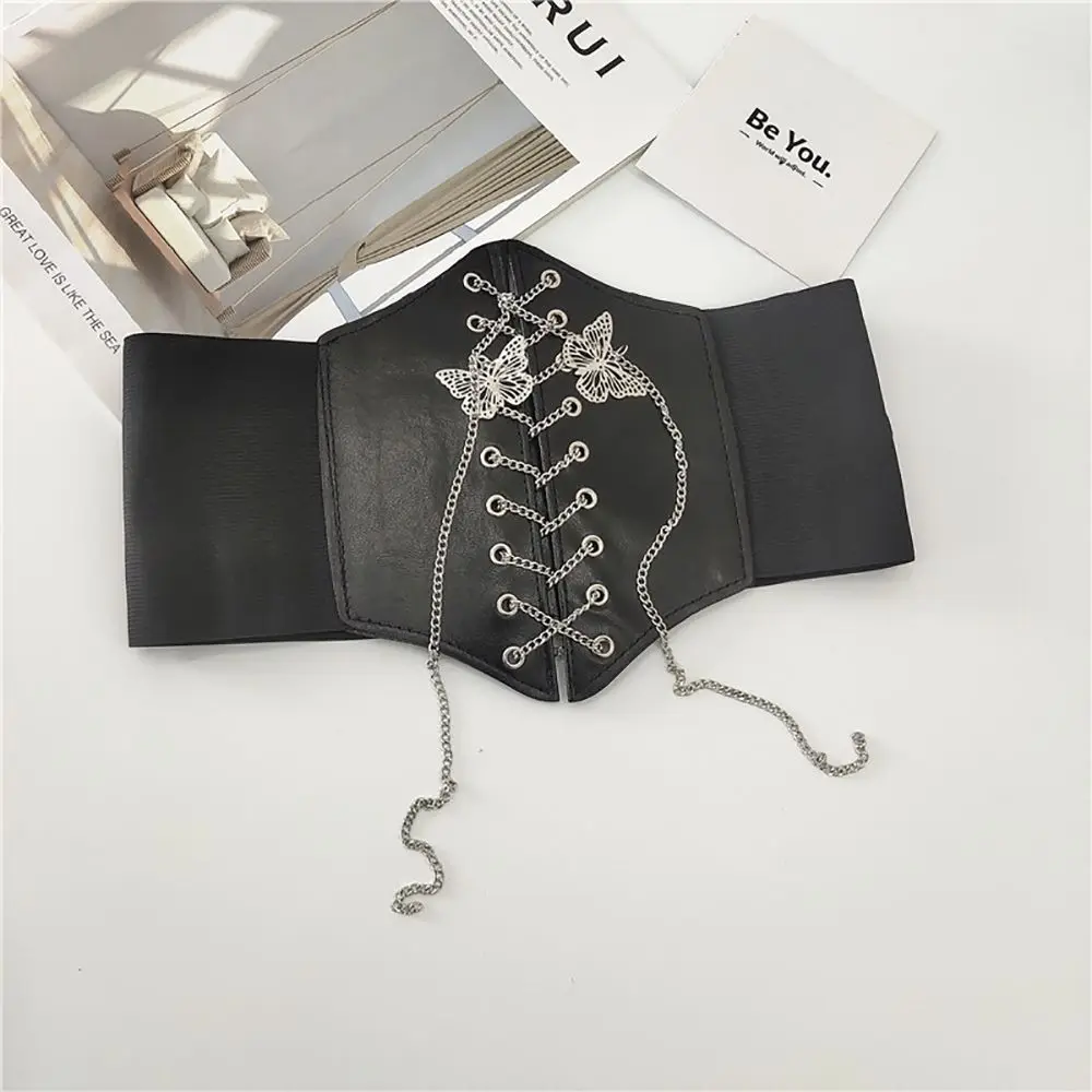 Ánh Sáng Sang Trọng Cao Cấp Kim Loại Dây Chuyền Bướm Thời Trang Goth Nữ Nịt Sáng Tạo Bông Tai Kẹp Cao Cấp Phong Cách Hoạt Tính Rộng Dây