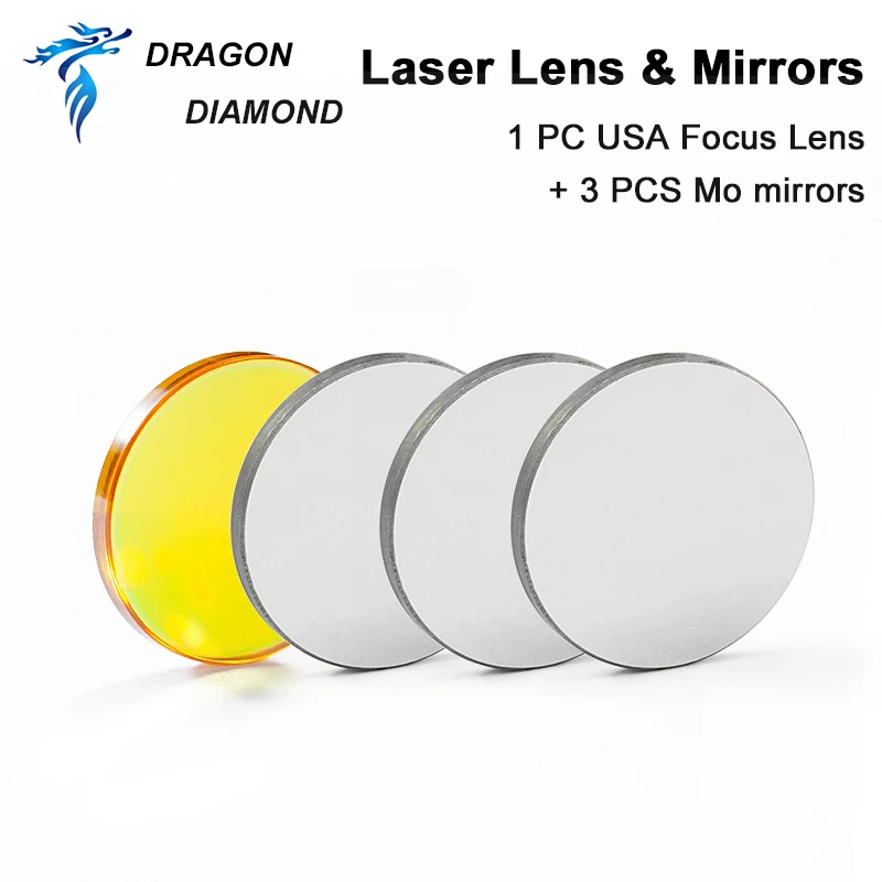 K40 Series USA Ống Kính Lấy Nét Laser Khắc Dia.12/18/20Mm FL.50.8mm + Tặng Kèm 3 Mô Gương 20mm Cho 3020 Co2 Khắc Laser Máy