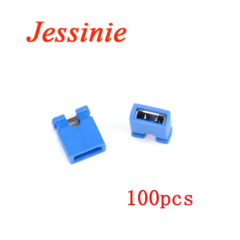 100 Stück Pitch 2,54 mm Pin Header Jumper Shorted Cap & Headers & Wire Housings Connector Schwarz Gelb Rot Blau für Arduino