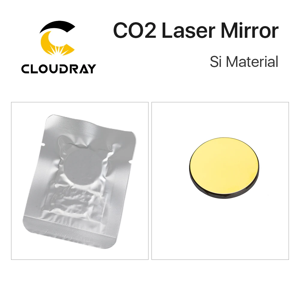 Cloudray Co2 Laser Sĩ Phản Quang Gương Cho Laser Khắc Vàng Silicon Phản Quang Ống Kính Đường Kính 19 20 25 30 38.1 Mm