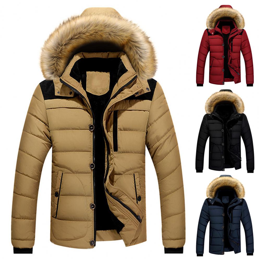 Winter Jacket Men's Down Coat Warm Parkas Streetwear Extra Thick Highly Padded Windproof High Collar Male Puffer Jacket