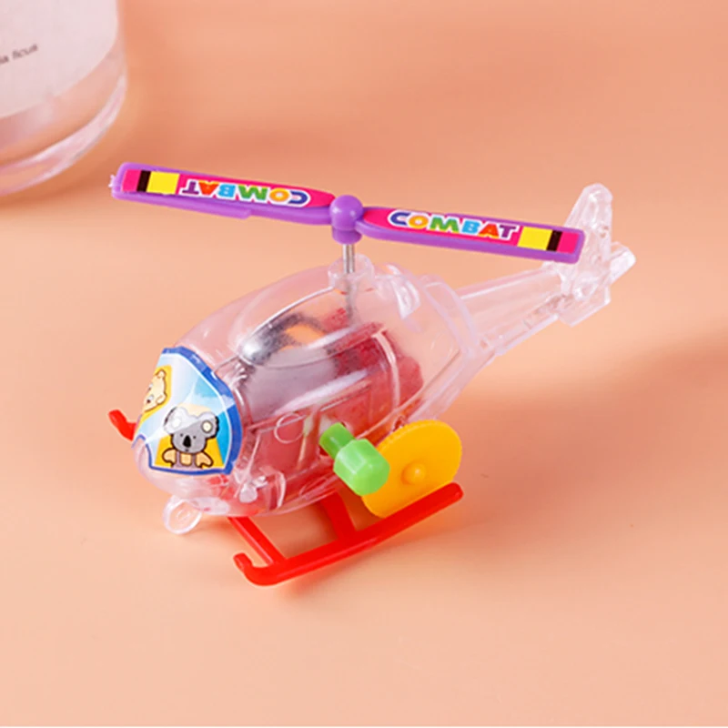 Mới Lạ Và Thú Vị Gió-Lên Đồng Hồ Đồ Chơi Trong Suốt Mini Máy Bay Trực Thăng Kéo Về Đồ Chơi Trẻ Em Trẻ Sơ Sinh Tập Bò Đồ Chơi
