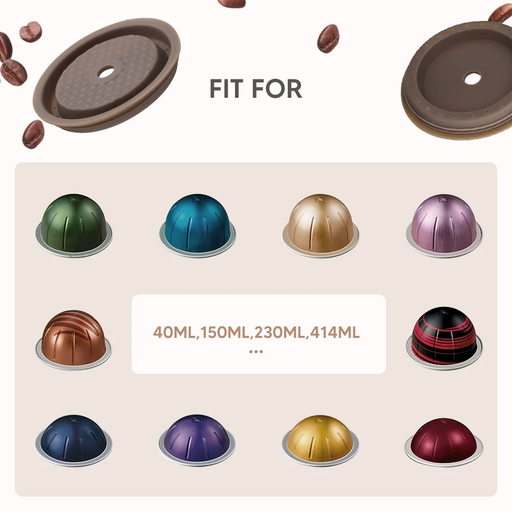 Многоразовая крышка для капсул Nespresso Vertuo Многоразовые капсулы Nespresso Многоразовый силиконовый чехол для Nespresso Vertuoline & Vertuo