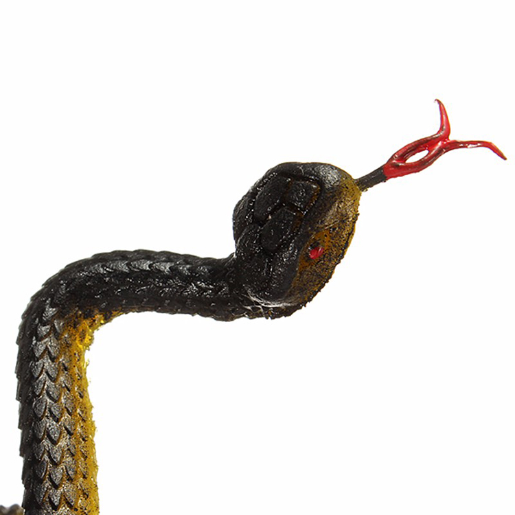 Cobra simulação cobra preta e amarela cobra falsa cobra pequena cobra de borracha macia de plástico brinquedo assustador