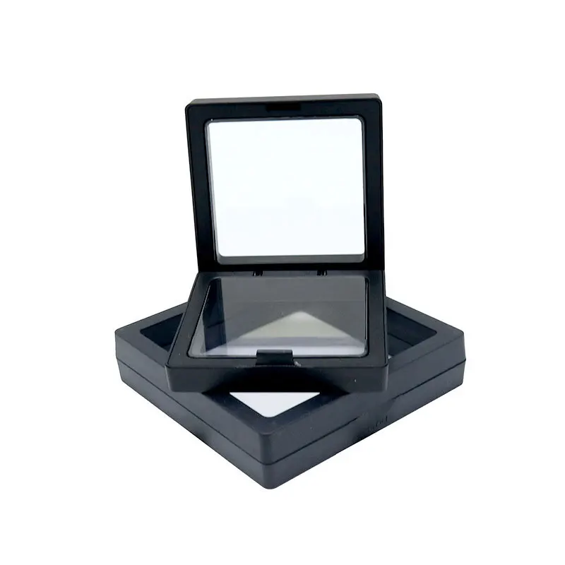 10 Cái/lốc Trong Suốt Trang Sức Màn Hình Hộp Vòng Cổ Vòng Tay Tổ Chức 3D Nổi Vuông Khung Lưu Trữ Bộ Sưu Tập