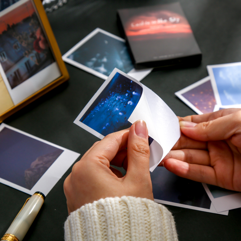 30 Uds. Hermosas pegatinas de galaxia, pegatinas de fuegos artificiales de bosque y Luna, accesorios estéticos para álbum de recortes, etiquetas decorativas