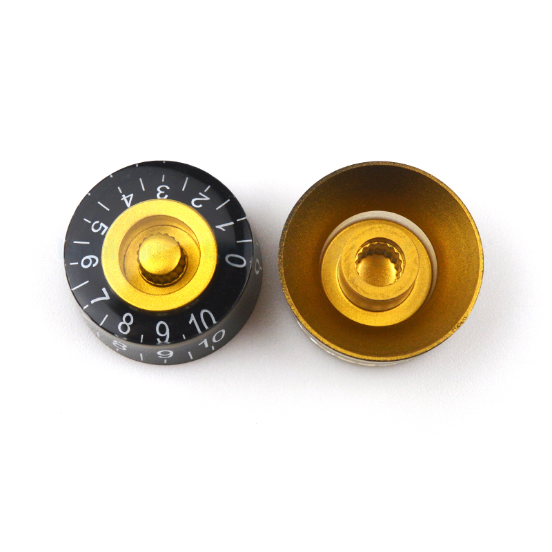 Perilla de tono de volumen de guitarra eléctrica LP multicolor, sombrero de copa, perilla de Control de velocidad de guitarra recta, accesorios de guitarra de plástico, 2 uds.