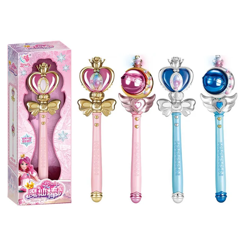 40ซม.ดอกไม้ Fairy เรืองแสงเสียงดาว Magic Wand เด็กเล่น Princess เครื่องแต่งกาย Props ตุ๊กตา Party Favor สำหรับหญิง