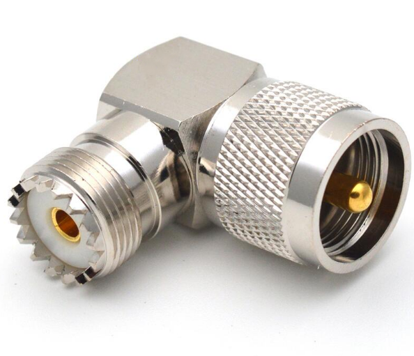 1PC UHF Männlichen PL-259 PL259 Stecker auf UHF Weibliche SO-239 SO239 JACK STECKER Rechten Winkel 90 Grad RF Adapter