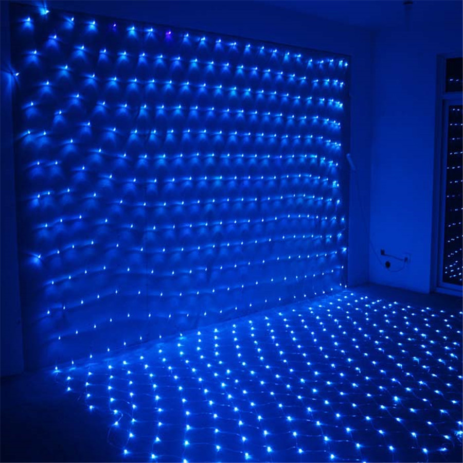 220V Eu-stecker Weihnachten Fee Lichter Im Freien 8 Modi Led Angeln Mesh String Lichter Hause Hochzeit Park Garten Dekorative girlanden