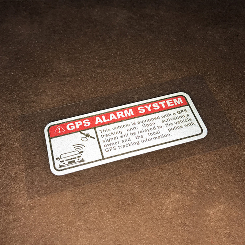 2 ピース/セット車のデカール警告文字 GPS アラームセキュリティオートバイステッカー盗難防止デカール防水反射タイプステッカー