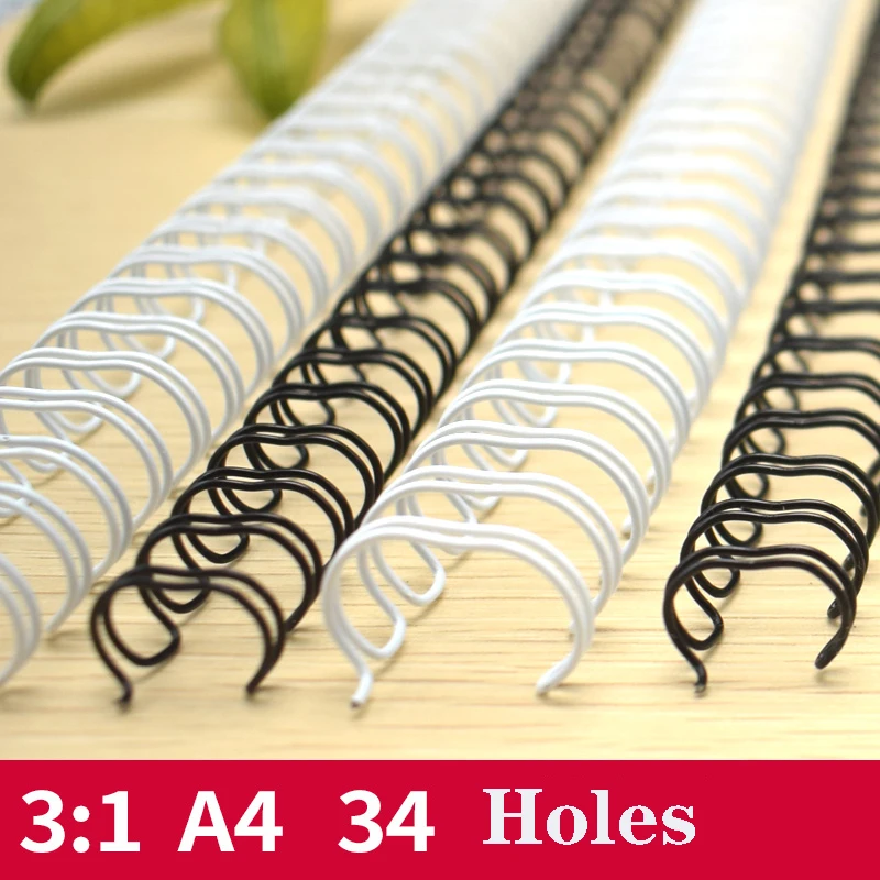 100 Stück 9,5 mm 2:1 Metall YO Doppelspule Kalender Bindung Spule Notebook Federbuch Ringbindung A4 Bindemittel Doppeldrahtbindung