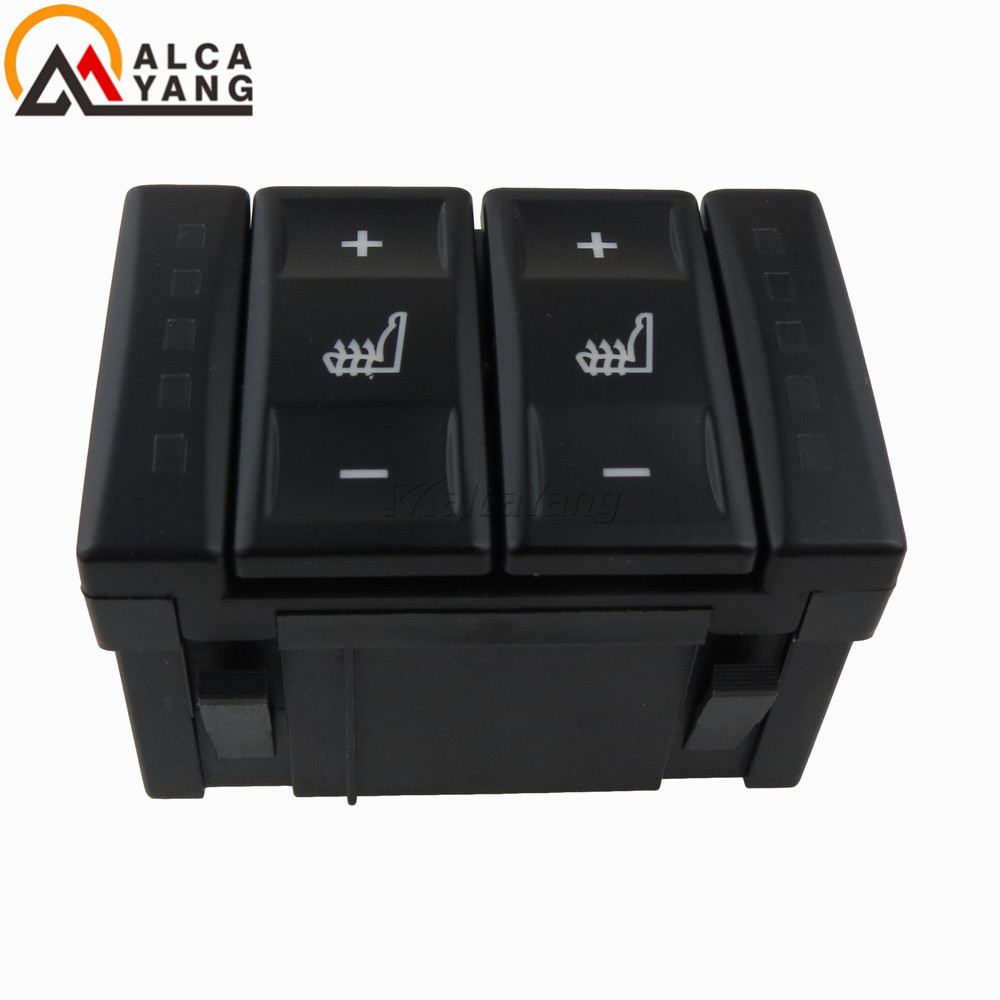 Nuevo interruptor de Control de botón de calefacción de asiento plateado y negro 6M2T 19K314 AC 6M2T19K314AC para Ford Mondeo MK4 S-MAX Galaxy MK 3
