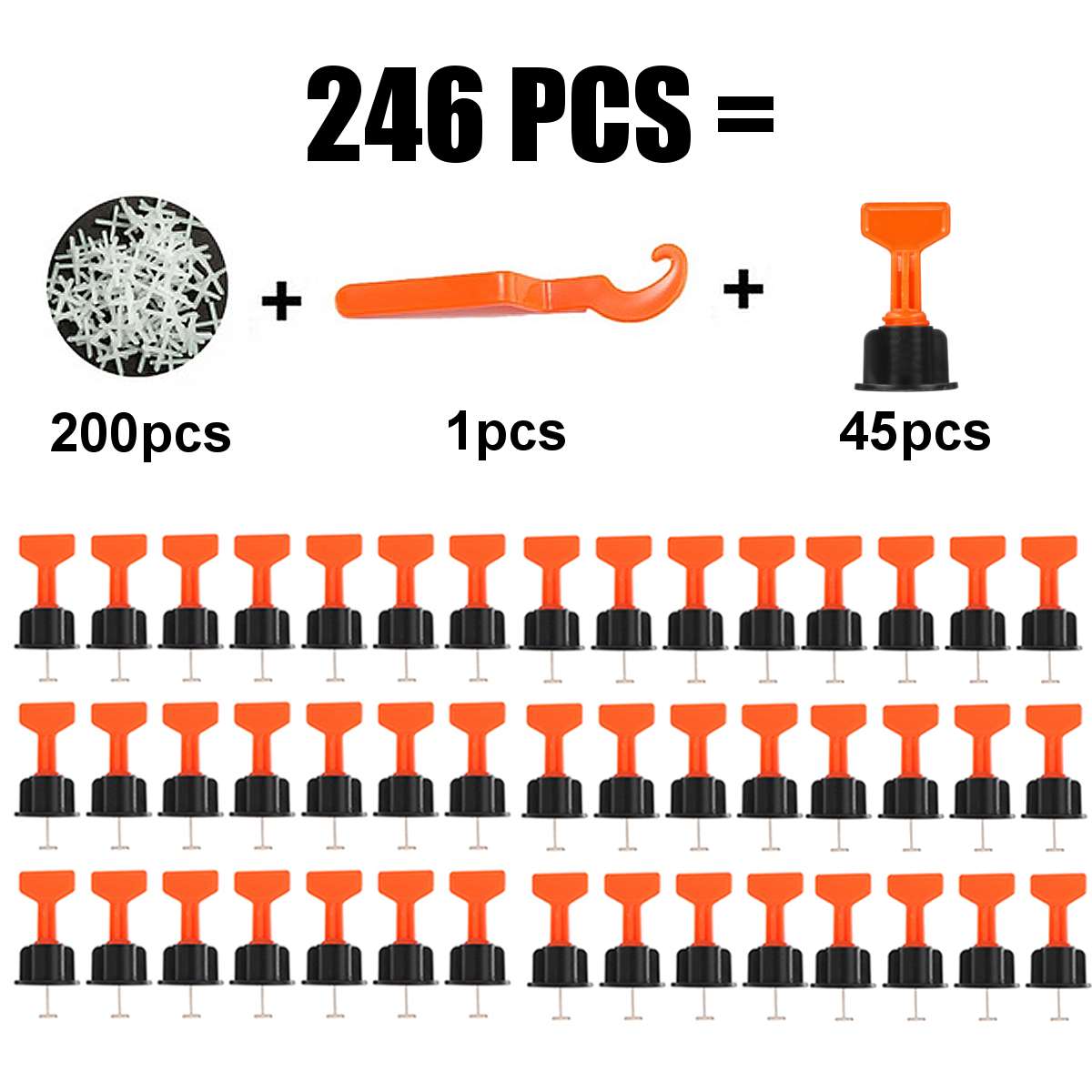 Клинья для выравнивания плитки, 246 шт.
