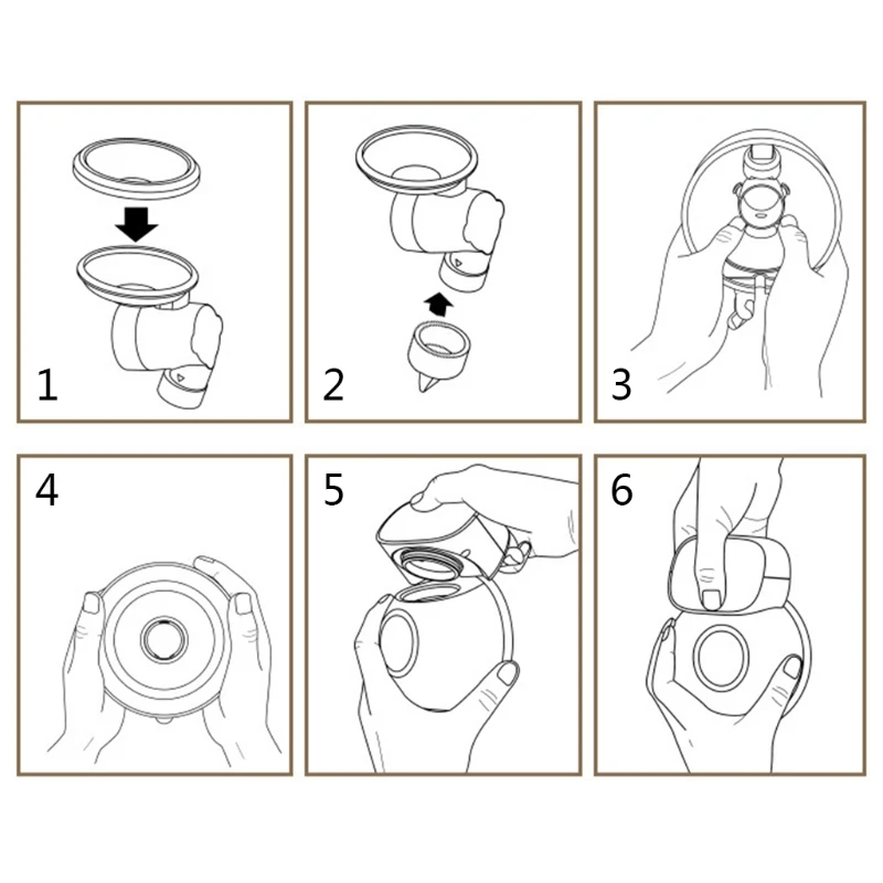 USB ชาร์จแฮนด์ฟรีไฟฟ้าปั๊มเงียบสวมใส่ Automatic Milker แบบพกพาเด็กให้นมนม Extractor