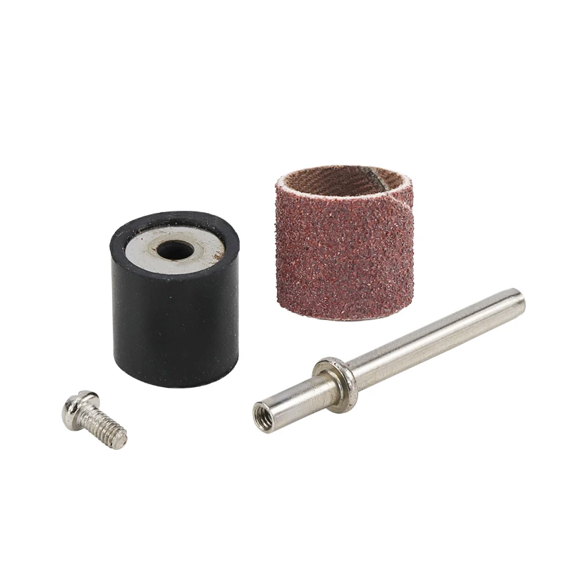 Chà Nhám Trống #80 #100 #120 Nhám 6.35Mm 12.7 Chà Nhám Mandrel Dremel Rotary dụng Cụ Dụng Cụ Làm Mòn Băng Chà Nhám
