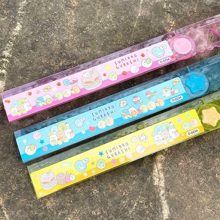 Mới 30CM SAN-X SUMIKKO GURASHI Động Vật Dễ Thương Gấp Thước Tự Vẽ Cai Trị Dành Cho Trẻ Em Học Sinh Văn Phòng Học Văn Phòng Phẩm Trẻ Em quà Tặng