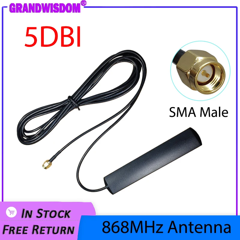 GSM 2p 5p 868 MHz 915 IOTgeklebter Streifen 868m Patch-Antenne SMA-Stecker Antenne 3 Meter Kabel 868 915 MHz Antennenantenne Lora
