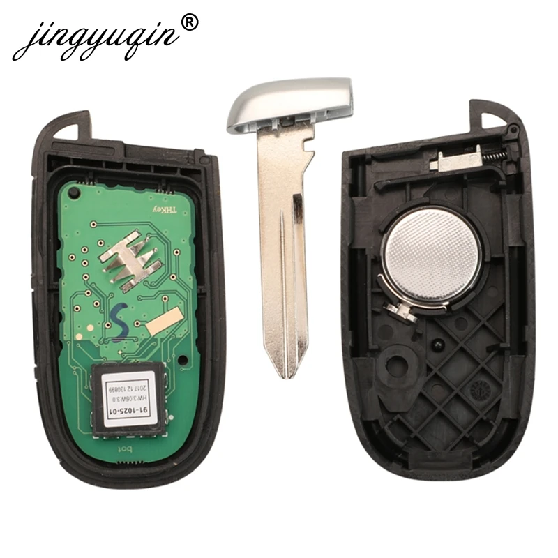 Jingyuqin 433 MHz ID46 M3N- 40821302   Inteligentny zdalny kluczyk samochodowy do Chryslera 300C Dodge Charger Journey Challenge Dart Durango