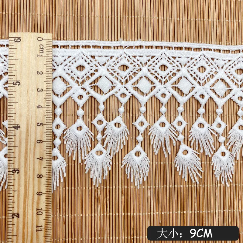 Hòa Tan Trong Nước Thêu Lụa Sữa Tua Rua Ren DIY Polyester May May Màn Đồ Mặc Nhà Váy Quần Áo Phụ Kiện
