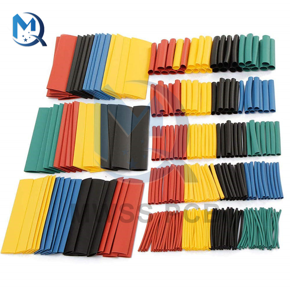 127/140/328/530Pcs Assorted Polyolefin Schrumpfschlauch Rohr Kabel Sleeves Wrap Draht Set 8 größe Multicolor/Schwarz Draht Kabel