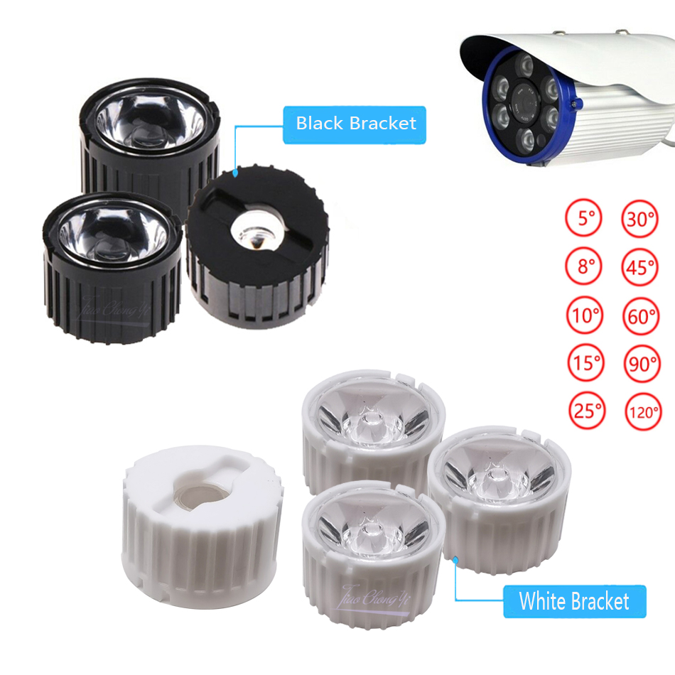 10set High Power 1W 3W 5W LED Objektiv 20MM PMMA Linsen mit Halterung 5 8 15 25 30 45 60 90 120 Grad für 1 3 5 Watt Licht Perlen