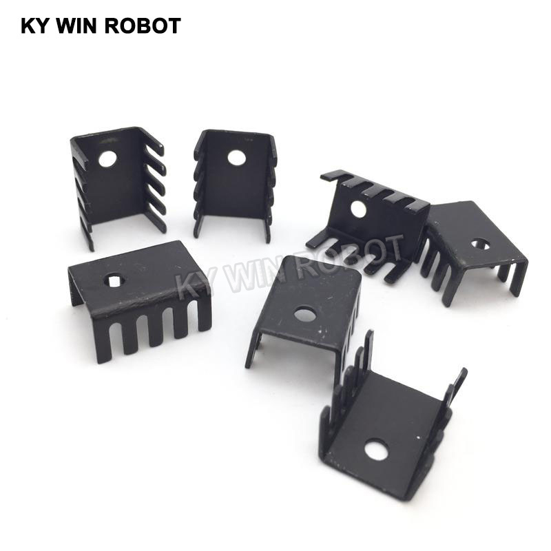 50 CÁI đen 15*10*20 MÉT Triode Tản Nhiệt 10*15*20 MÉT TO-TO220 Transistor Nhôm Tản Nhiệt Tản Nhiệt Cooler Làm Mát 20*15*10 MÉT