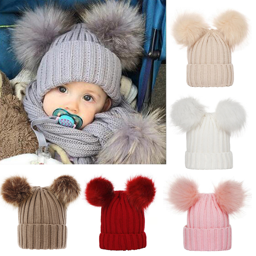 2024 แม่เด็กหมวก Bobble หมวกเด็กหมวก Pom Pom Beanies หมวกเด็กหมวกทารก Bonnet อุปกรณ์เสริมสําหรับเด็กทารกเด็กชาย 0-3Y