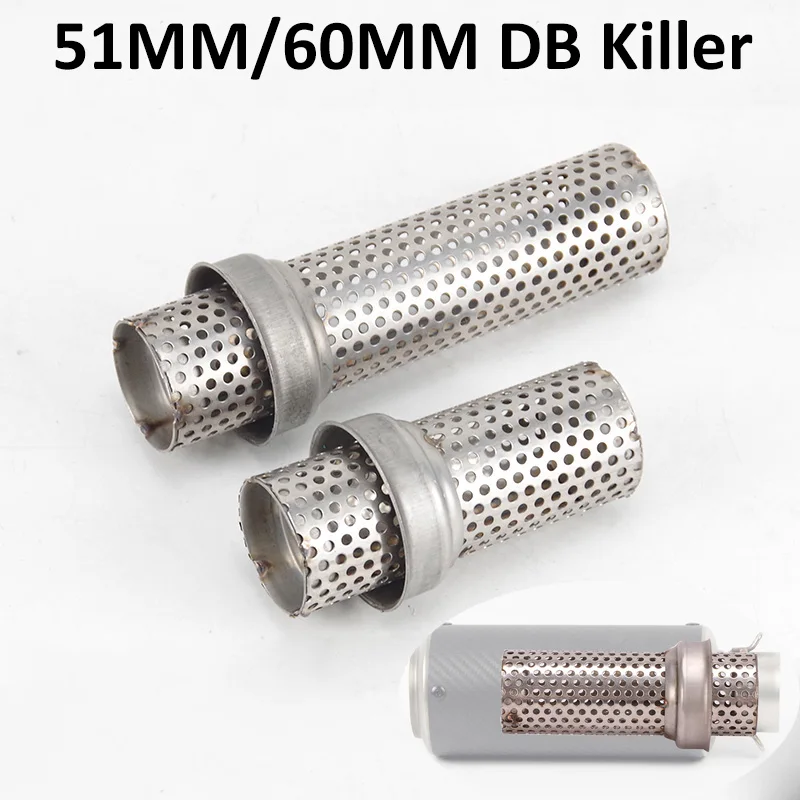 51Mm 60Mm Đa Năng DB Sát Thủ Chất Xúc Tác Trượt Trên Xe Máy Ống Hãm Thanh Tiếng Ồn Âm Thanh Eliminator Thoát Khí Lưu Lượng Moto Thoát Nhét