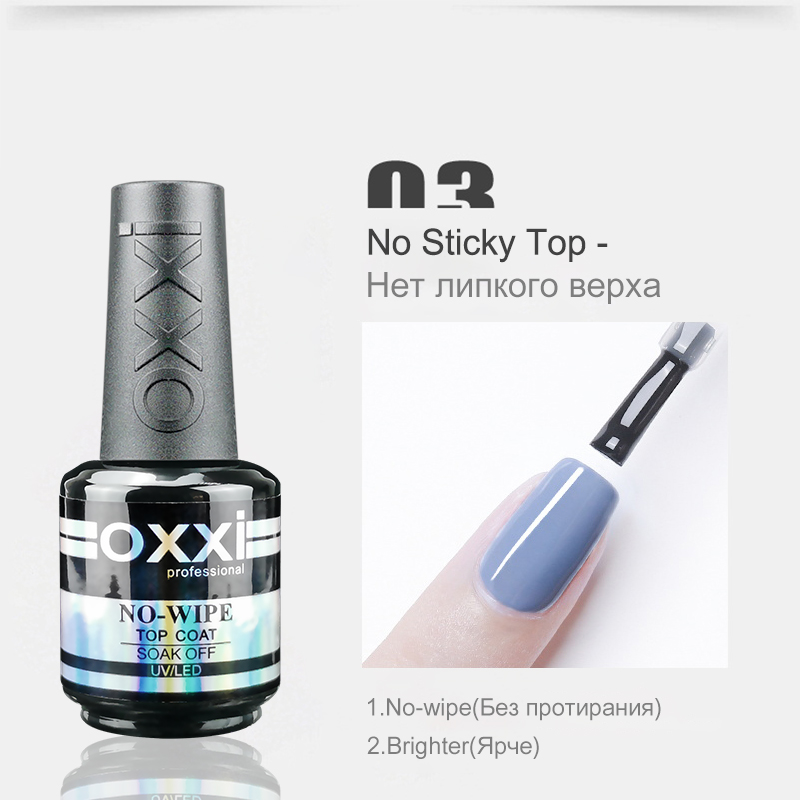 OXXI 15ml Base y capa superior para esmalte de Gel barniz semipermanente capa superior de goma y capa Base Gellac uv led esmalte permanente Lak