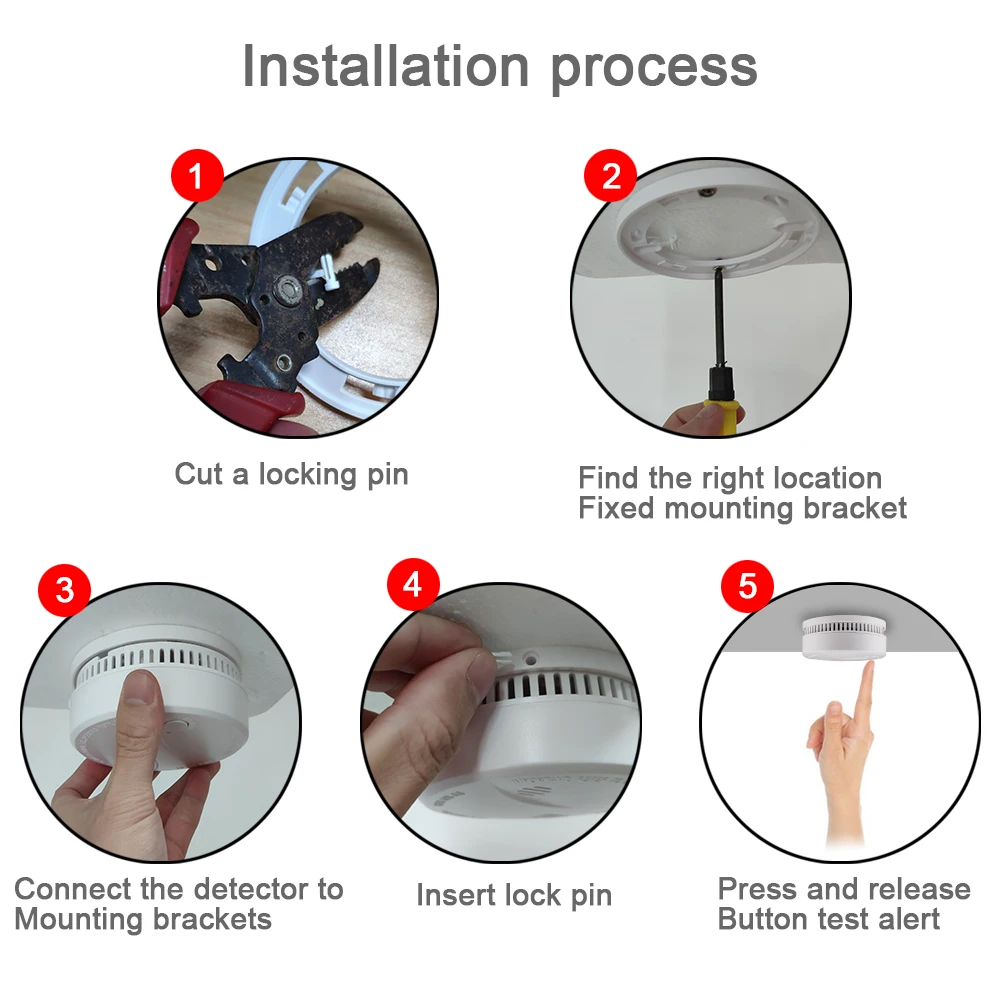 HEIMAN Độc Lập Quang Điện Lửa Đầu Báo Khói Báo Động Độ Nhạy Cao An Toàn Bảo Vệ Độc Lập Cảm Biến An Ninh Tại Nhà