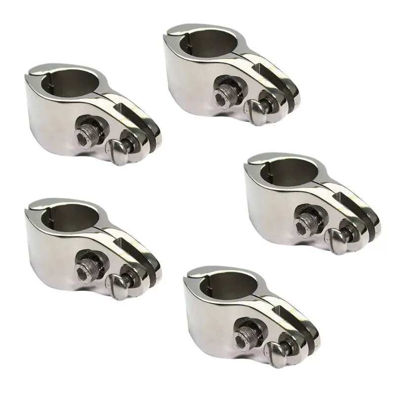Bimini-Bimini de acero inoxidable 2022, pieza superior con bisagras, 2 tornillos, deslizamiento de mandíbula, fácil de instalar, Hardware marino, 20/22/25/30/32mm, 316