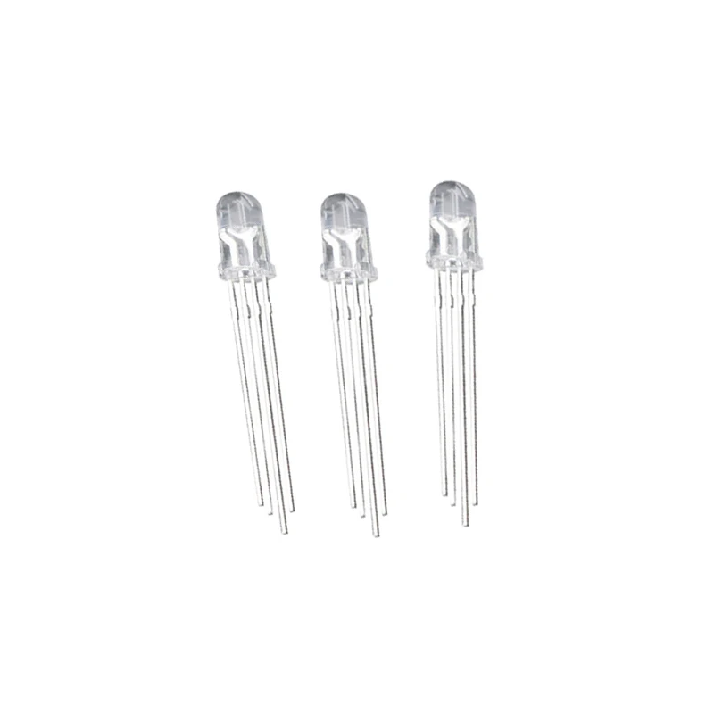 20Pcs Multicolor 4pin F5 RGB Led Diode Light Lamp Tricolor Round Common Cathode Anode LED Light Emitting Diode Red Green Blue