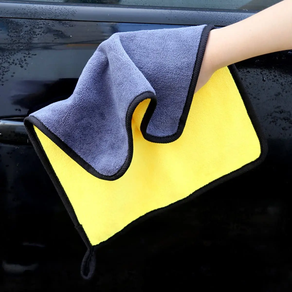 Toalla de microfibra para limpieza de coche, paño de secado para el cuidado del coche, toalla que nunca se rasca