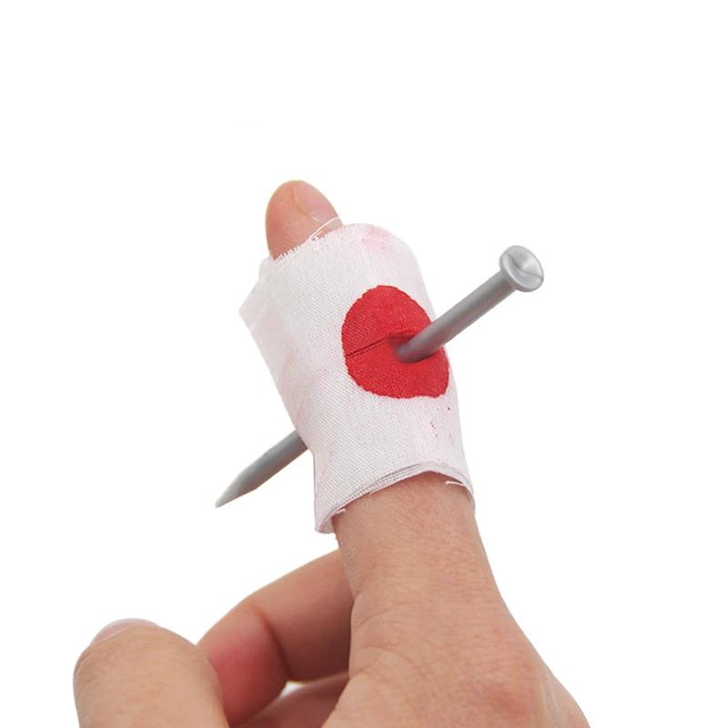 Neue Streich Witz Spielzeug Gefälschte Nagel Durch Finger Trick Halloween Kinder Kinder Gags Praktische Witze