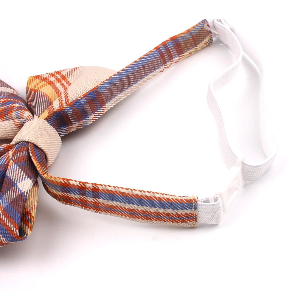 Nữ Tính Kẻ Sọc Bowtie Cổ Thắt Nơ Nữ Đồng Phục Cổ Butterf Nơ Người Lớn Kiểm Tra Dây Thắt Nơ Cravats Bé Gái Bowties