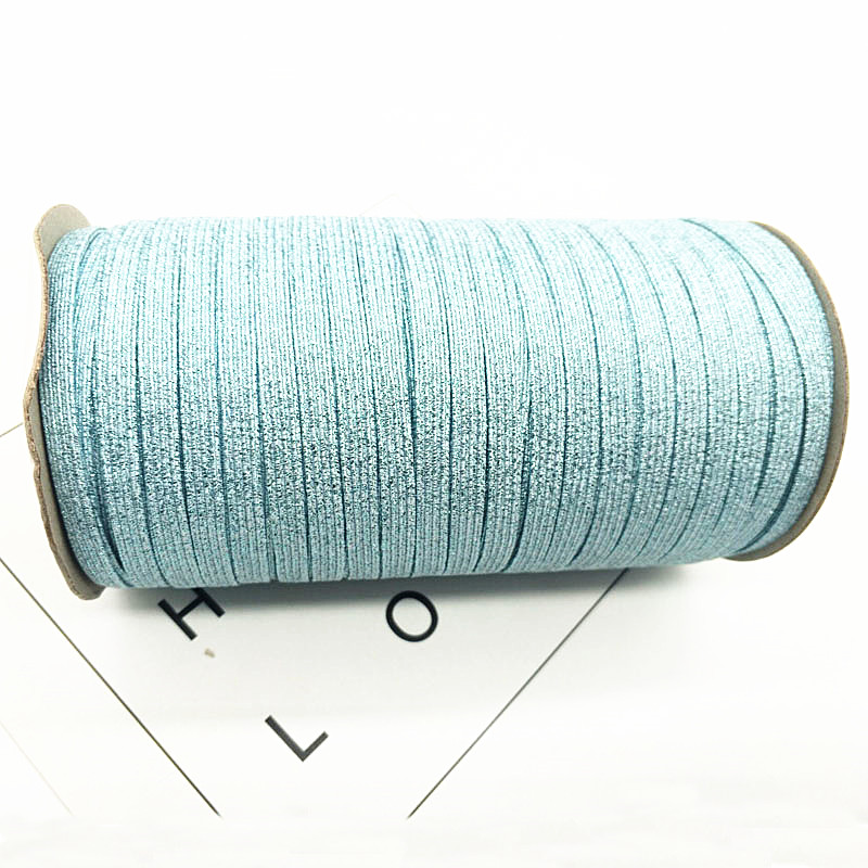 2/5Yard/Lô 6Mm Thun Nơ Dây Vàng Lấp Lánh Thun Spandex Ban Nhạc Cho Sần Viền May Vải tự Làm Quần Áo Phụ Kiện May Vá