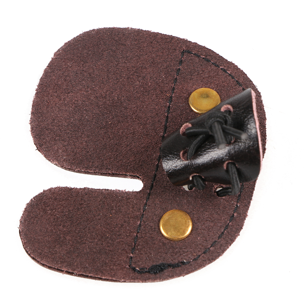 Double-deck Archery Finger Guard Protection Protector Pad Glove Tab Leather Pull Bow Arrow Hunting Shooting Practice Game New