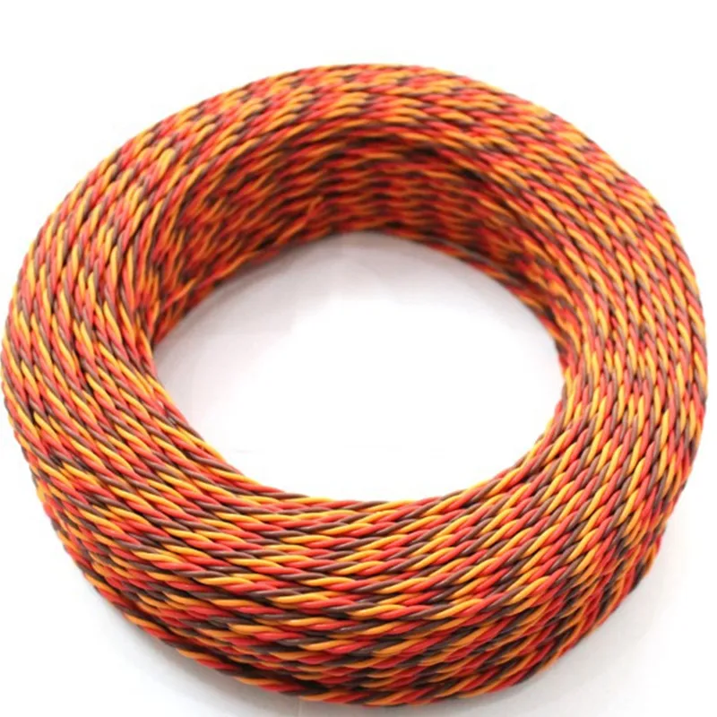 5M 22AWG/26awg 30/60 Core 3 Cách Servo 16 Chân Nối Dài JR Futaba Xoắn Dây Dẫn Dành Cho RC Máy Bay Phụ Kiện